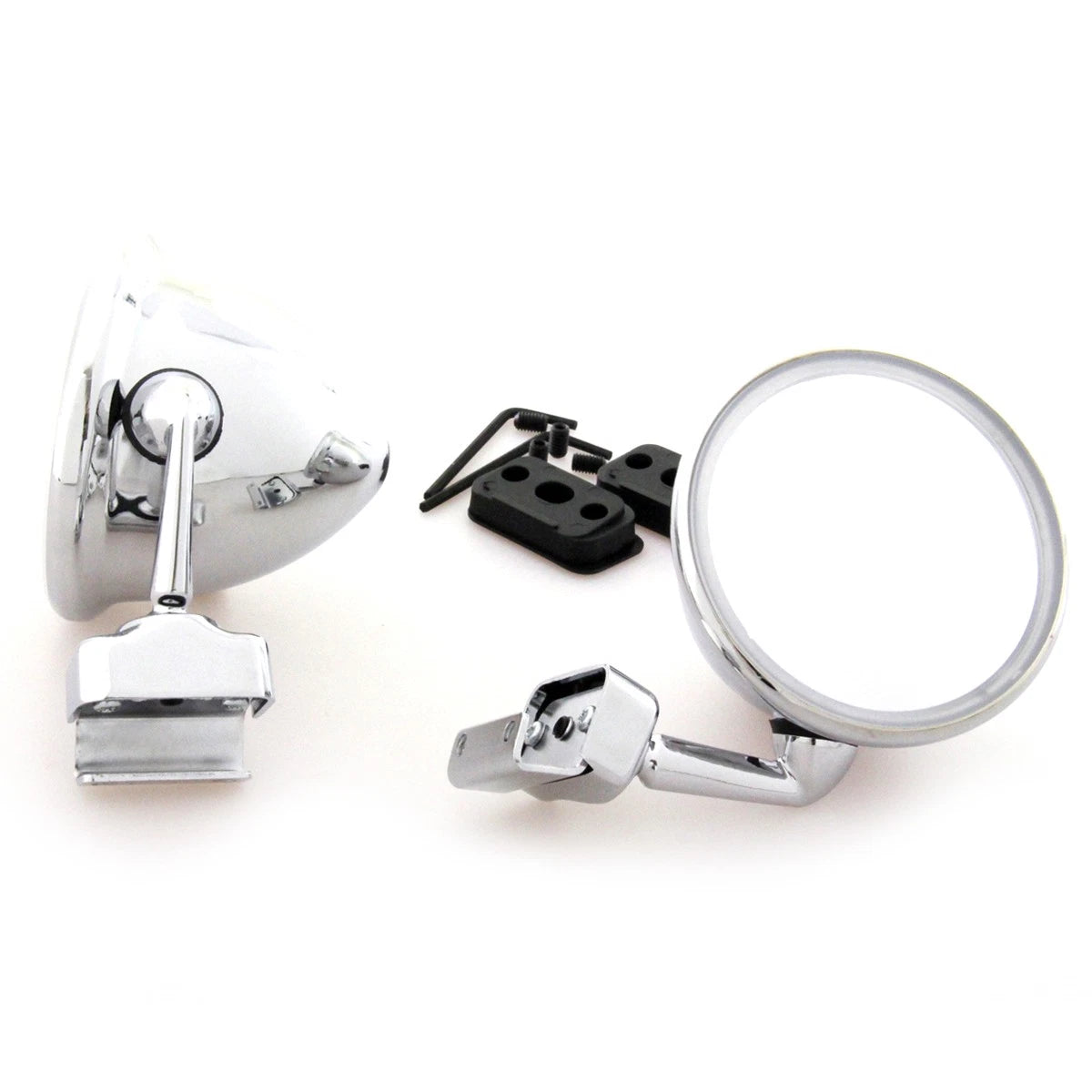 Set of 2 Chrome Door Convex Mirrors