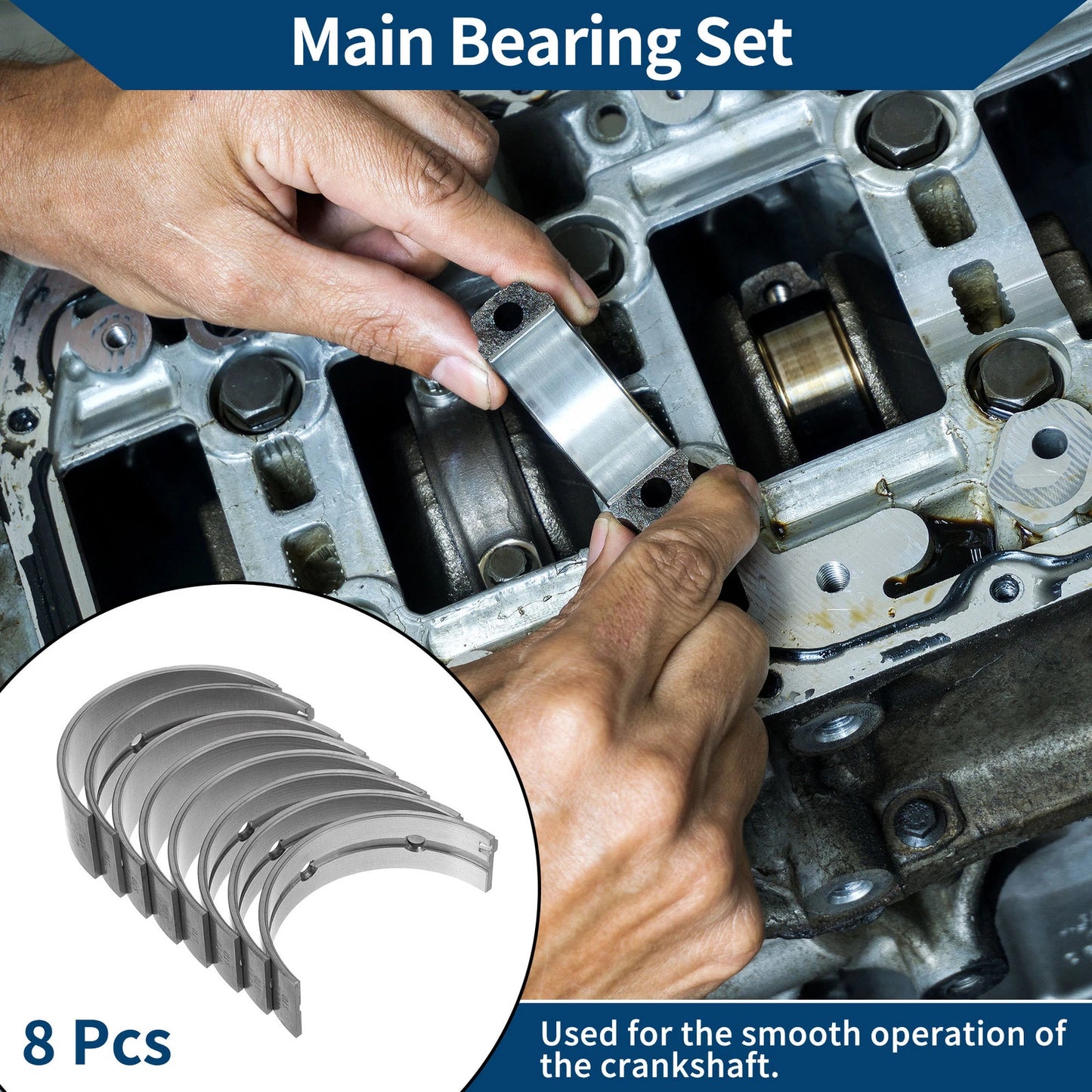 Main Bearing Set No. 2720331201 for Mercedes-Benz C230 (2006–2009)