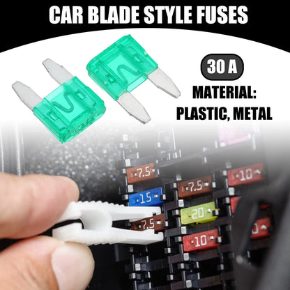 Set of 5 Mini 30AMP APM/ATM Blade Fuses for Car (Short Circuit Protection)