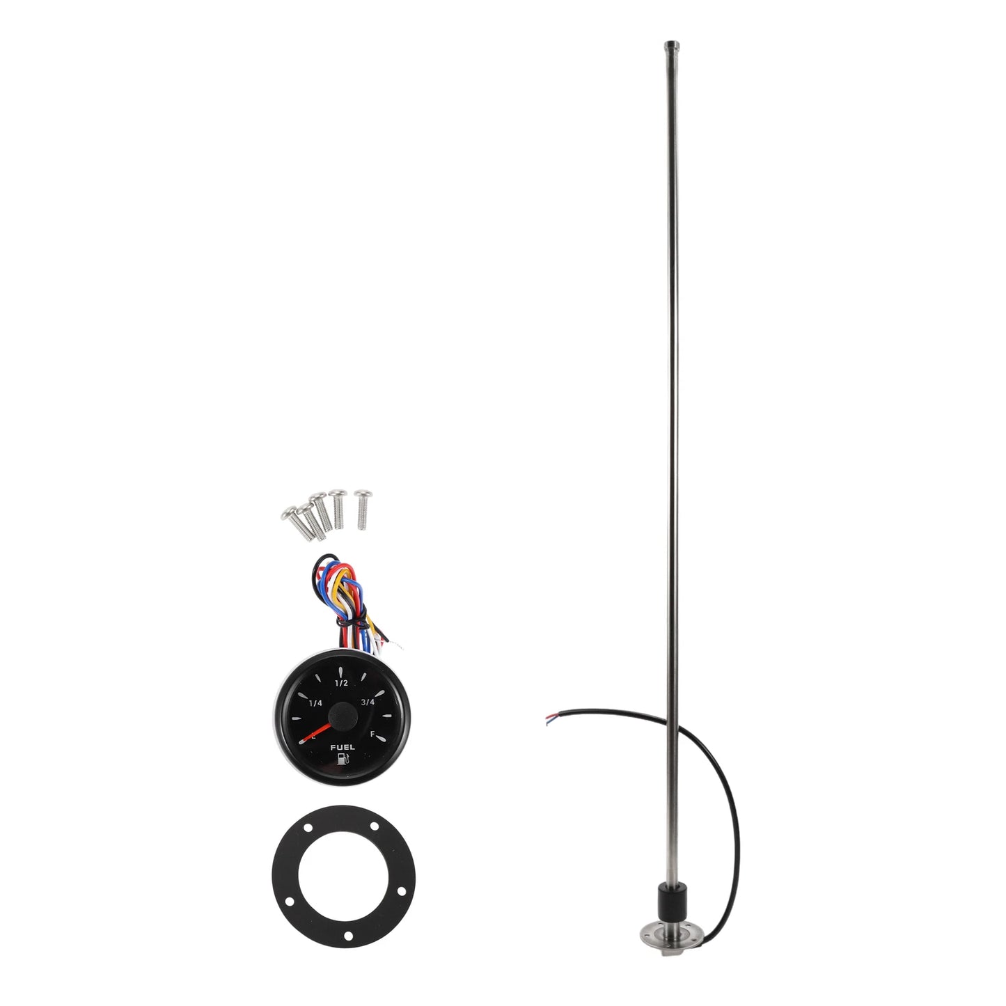 Fuel Sending Unit and Gauge Kit 0-190 Ohm 37.4" for Boat Car Vehicle