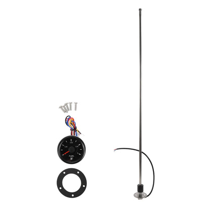 Fuel Sending Unit and Gauge Kit 0-190 Ohm 37.4" for Boat Car Vehicle