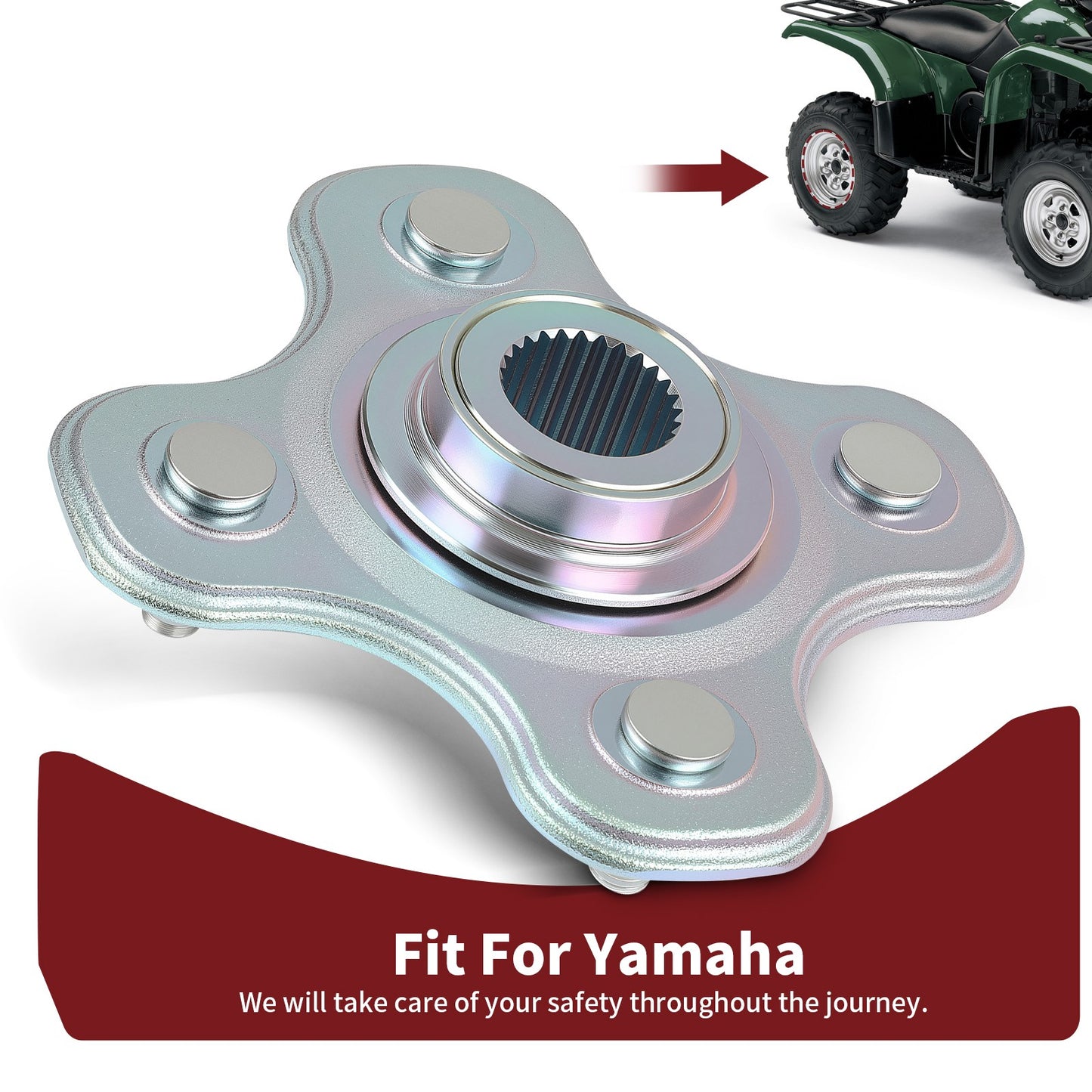 Rear Left Wheel Hub for Yamaha Grizzly 350 YFM350 (2007–2011)