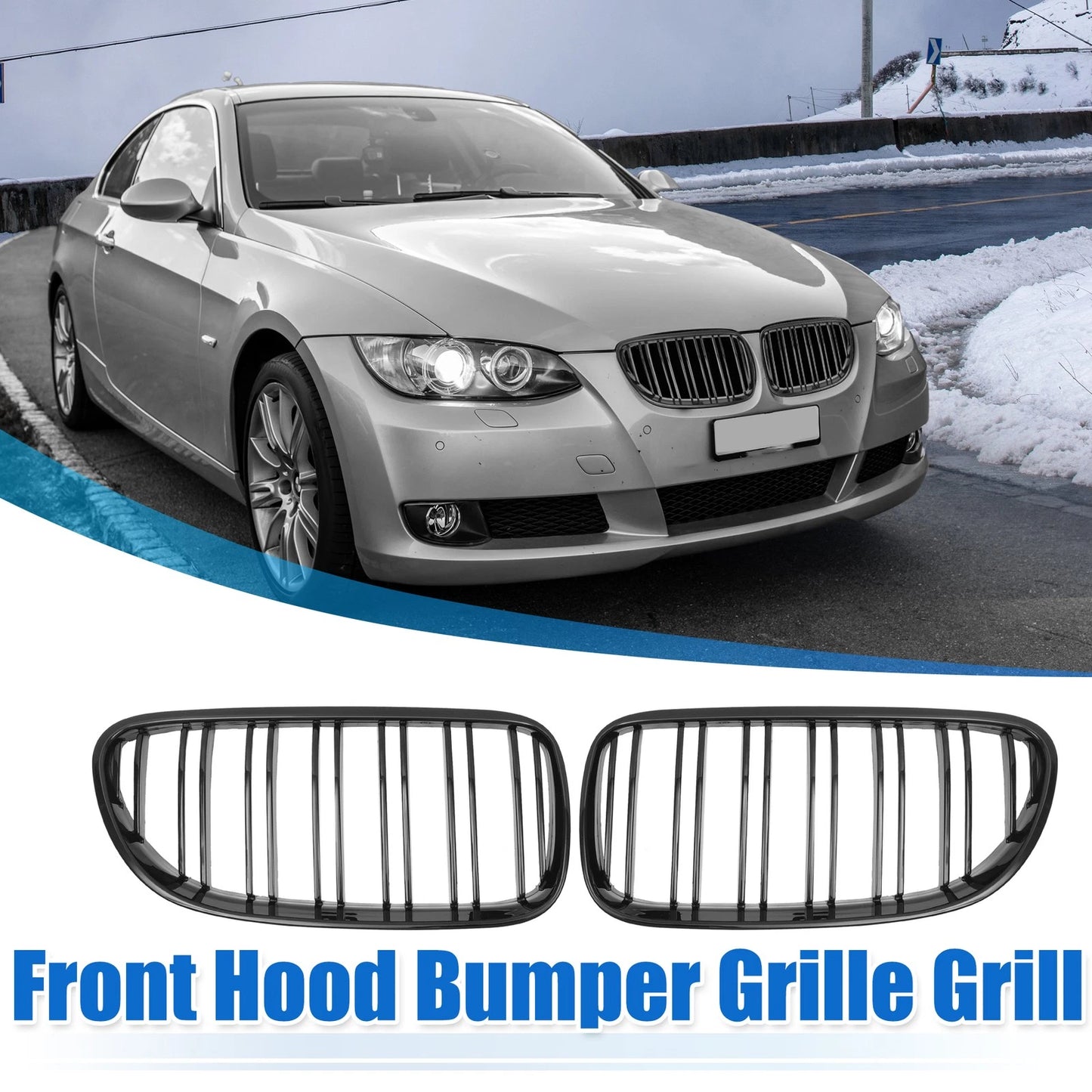 Set of 2 Front Hood Bumper Grilles for BMW 328i 335i M3 335is (2007–2013)