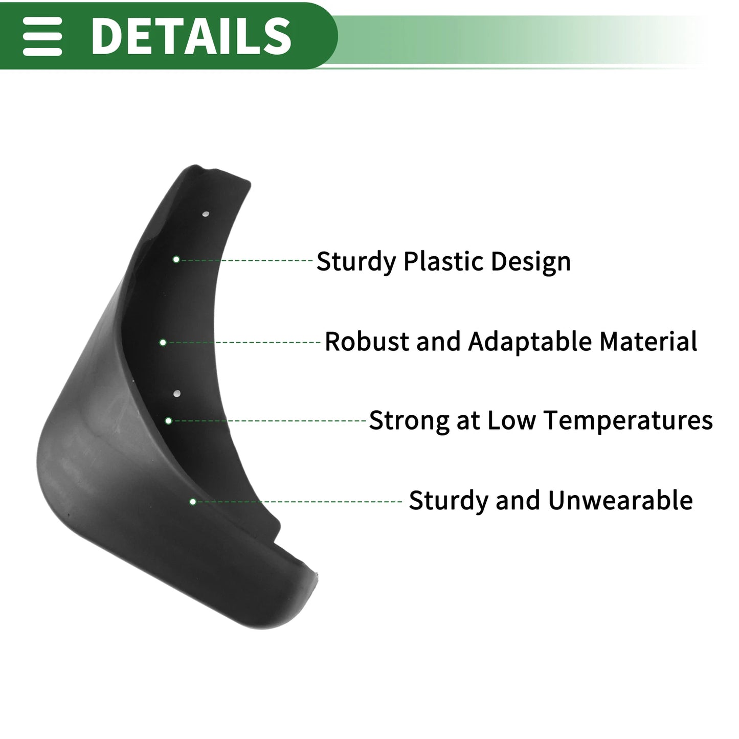 Set of 4 Mud Flaps Splash Guards for Mitsubishi Galant (2007–2012)