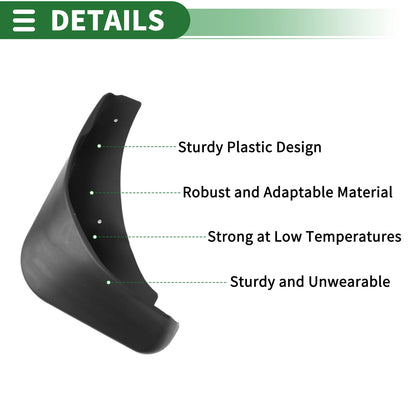 Set of 4 Mud Flaps Splash Guards for Mitsubishi Galant (2007–2012)