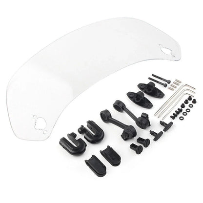 Clip-On Windshield Extension Spoiler Deflector for Motorcycle - Smoke