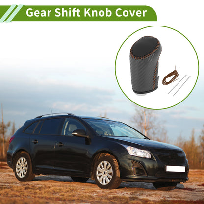 Gear Shift Knob Cover for Chevrolet Malibu (2016–2023) Black Carbon Fiber