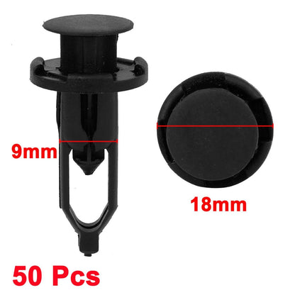 50 Pcs 9mm Plastic Rivets Retainer Clips for Toyota (Various Models)