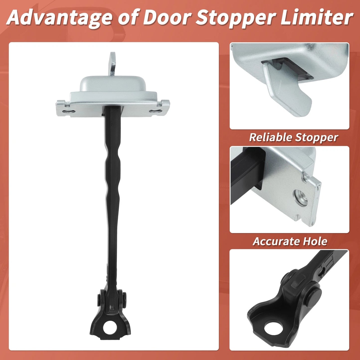 Set of 2 Door Check Strap Limiter Brackets for Toyota Prius (2016–2022) 6861047040