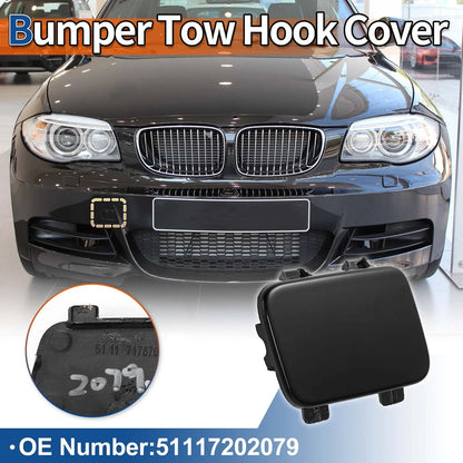 Tow Hook Cover Front Bumper for BMW 1 Series Black