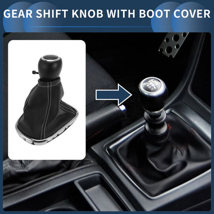 6 Speed Gear Shift Knob with Cover for Chevrolet Cruze (2010–2015) Black Leather
