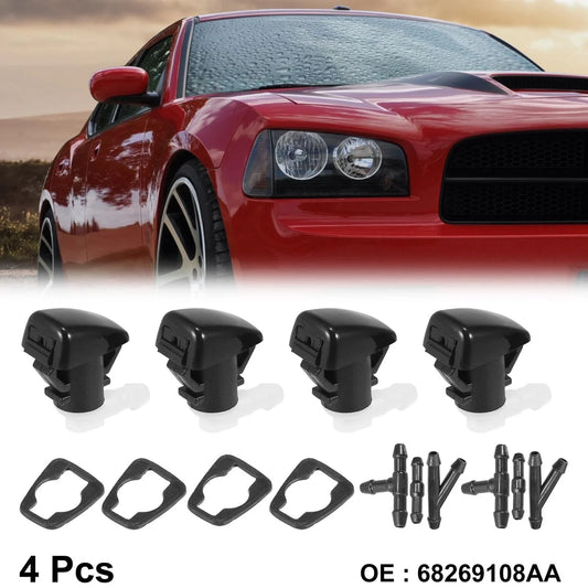 4pcs Front Windshield Washer Nozzles for Dodge Durango (2011-2023)