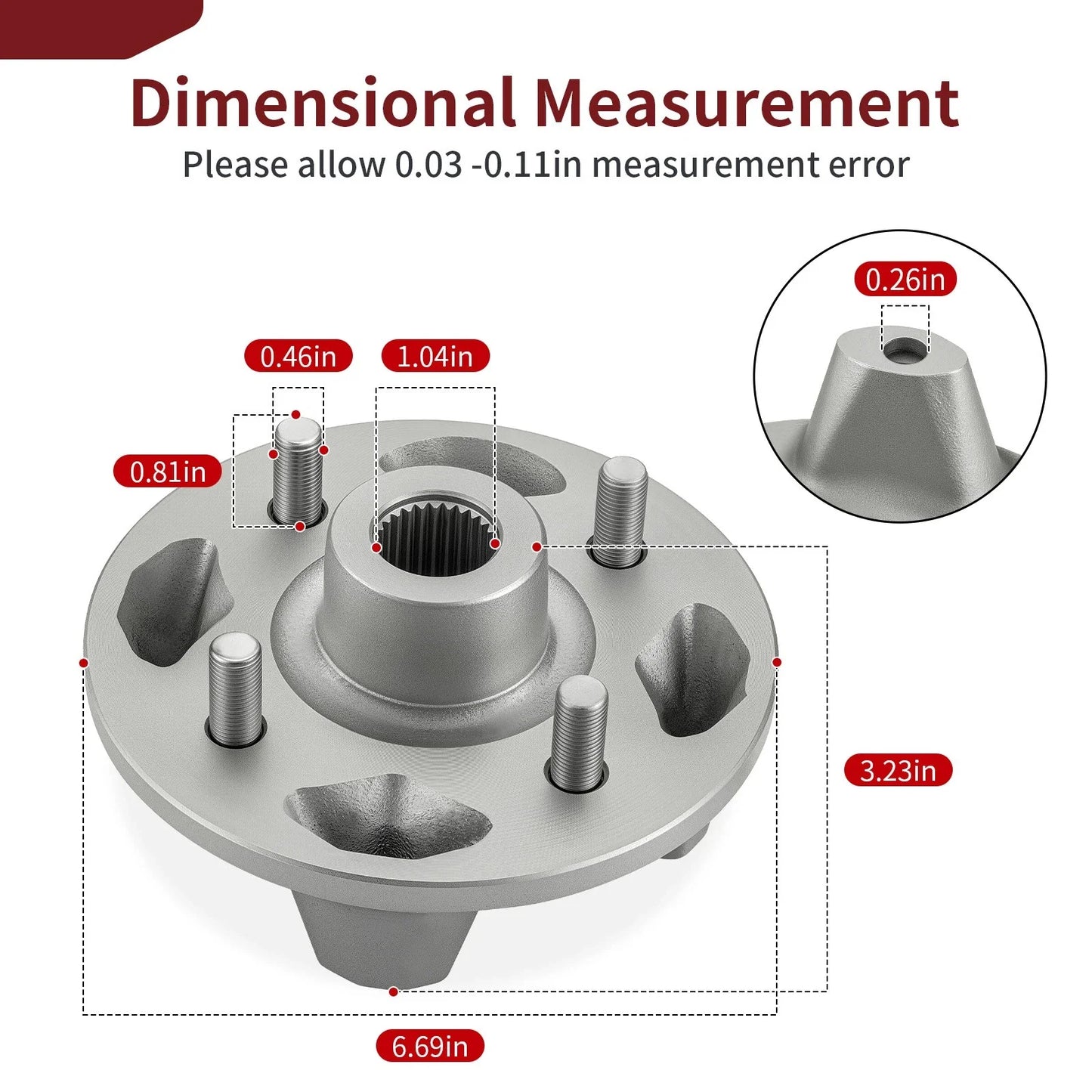 2 x Front or Rear Wheel Hubs for Yamaha Viking 700 VI (2014–2015)