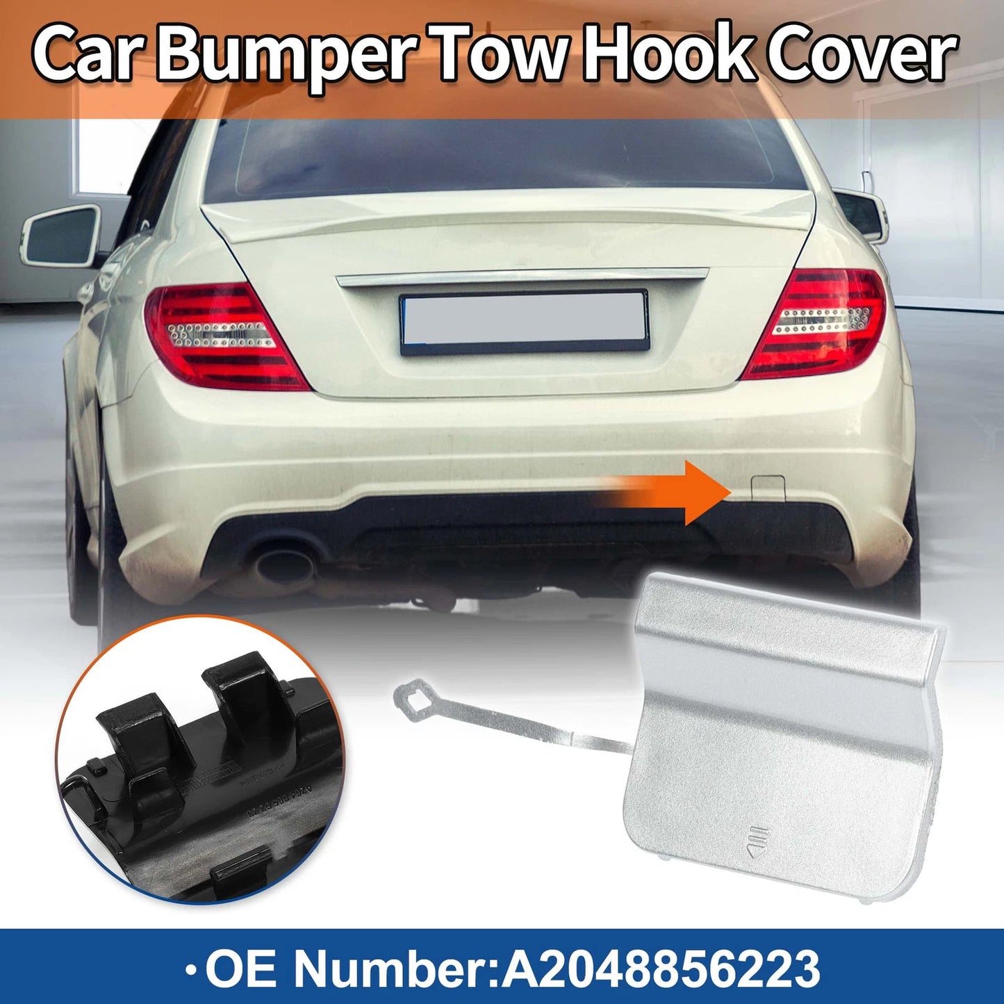 Tow Hook Cover for Mercedes-Benz C-Class (2012–2015)