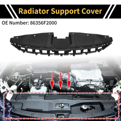 Radiator Support Cover for Hyundai Elantra (2017–2018) No. 86356F2000/86356-F2000 ABS