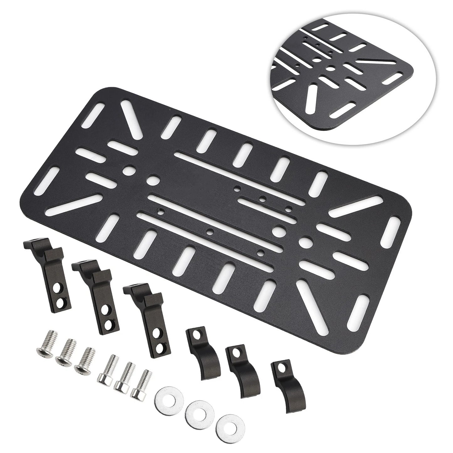 Set of 2 Adjustable Mounting Brackets for Motorcycle Seat Bags