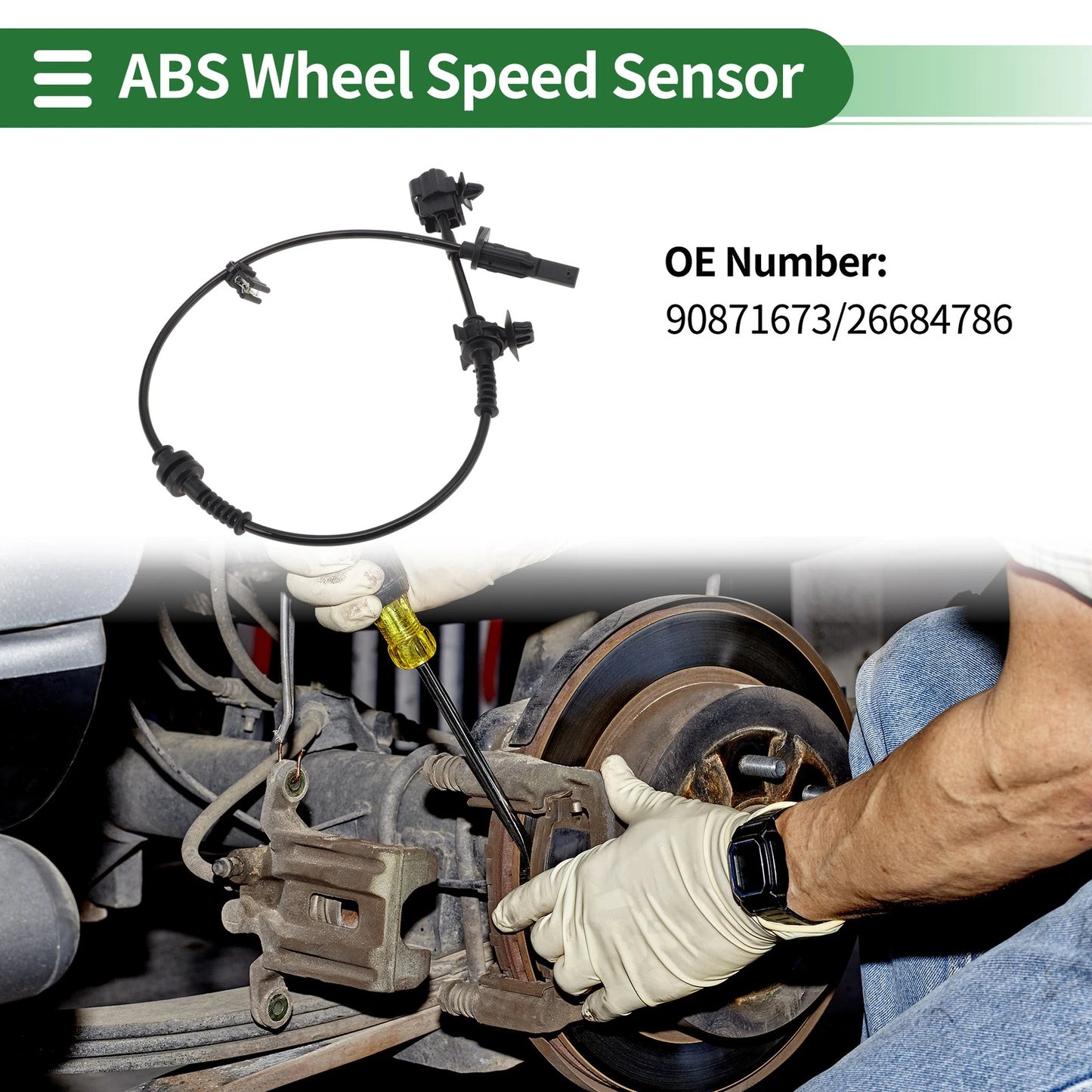 ABS Wheel Speed Sensor No. 90871673 for Chevrolet Sail 3 (2015–2020) Rear Left