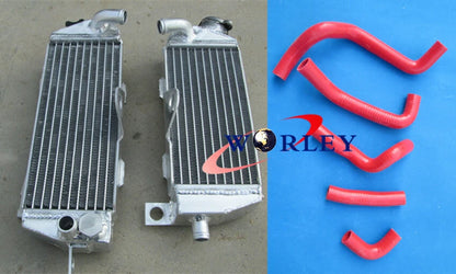 Green Hose and Aluminum Radiator for Kawasaki KDX200 KDX220 (1995–2006)