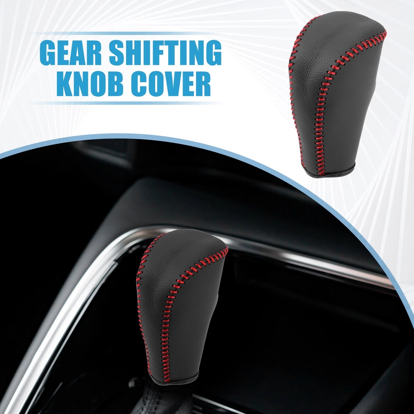 Gear Shifting Knob Cover for Hyundai IX35 (2010–2015) Black Red