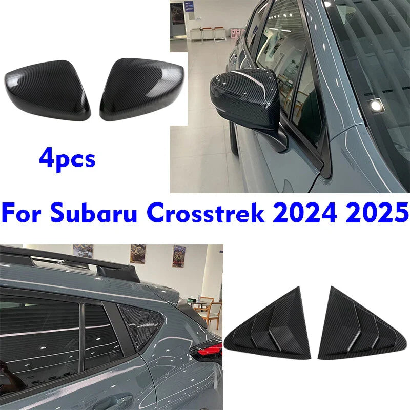 4 x Side Mirror Vent Window Louver Cover Trim for Subaru Crosstrek (2024–2025)