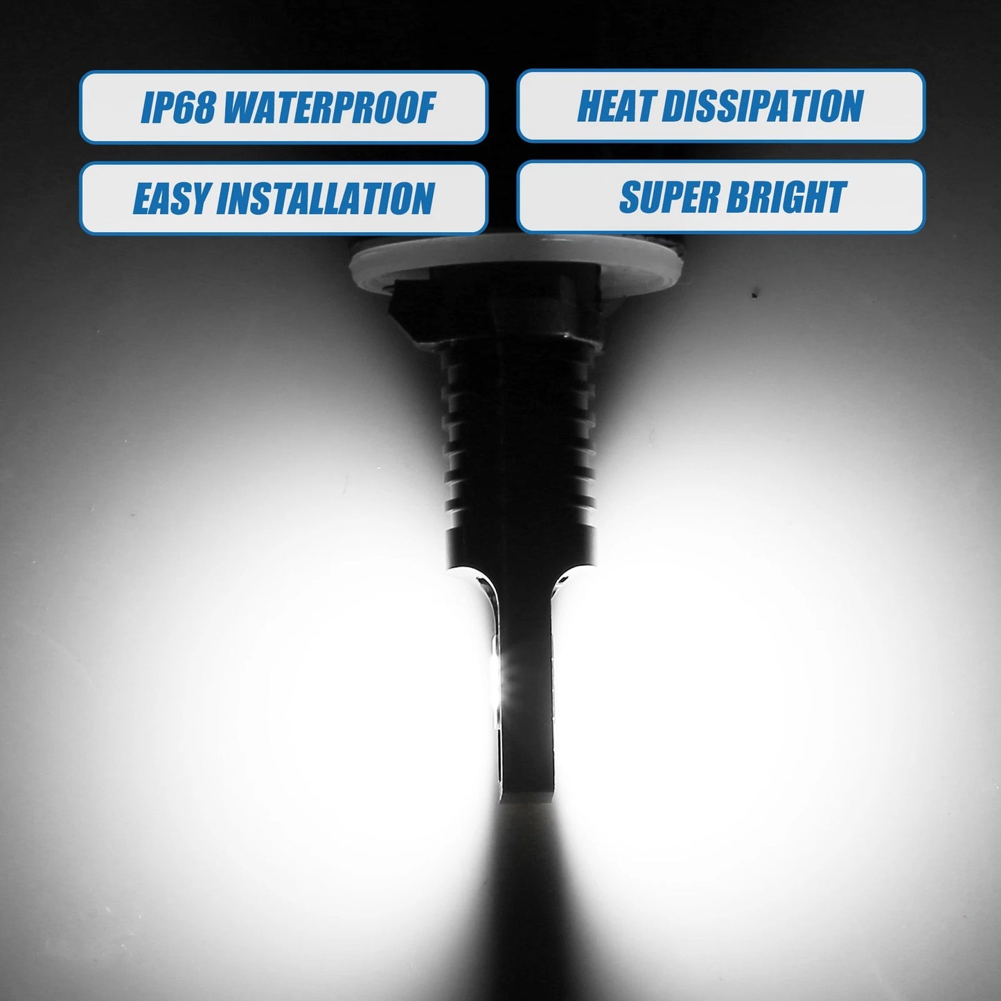 Set of 2 881 Fog Light Bulbs 80W 3570 Chips for Auto Lamp