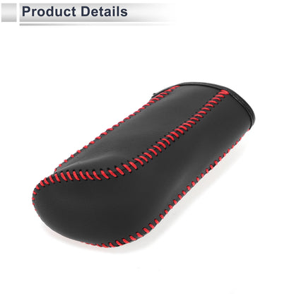 1 Pc Gear Shift Knob Cover for Nissan Tiida (2004–2012) Black Red Faux Leather