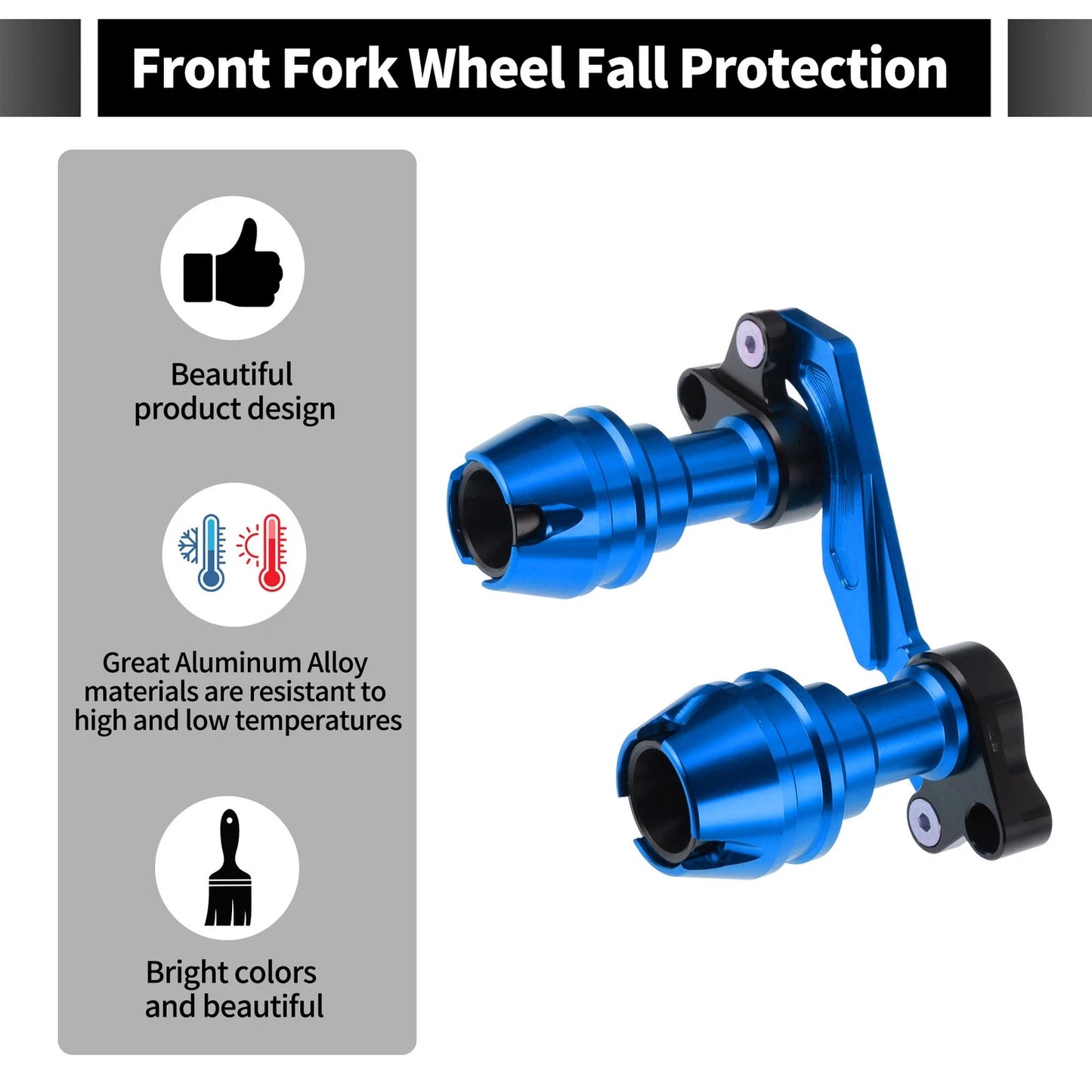 Frame Slider Anti-Crash Protector for Motorcycles 175mm Aluminum Alloy Blue