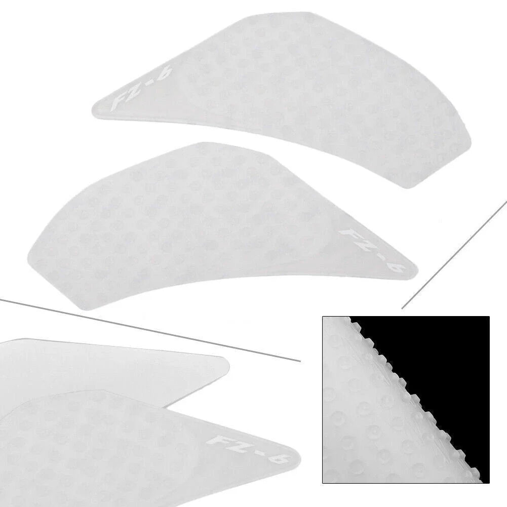 Gas Tank Traction Side Pad Knee Grip Decal White for YAMAHA FZ6 2006-2010