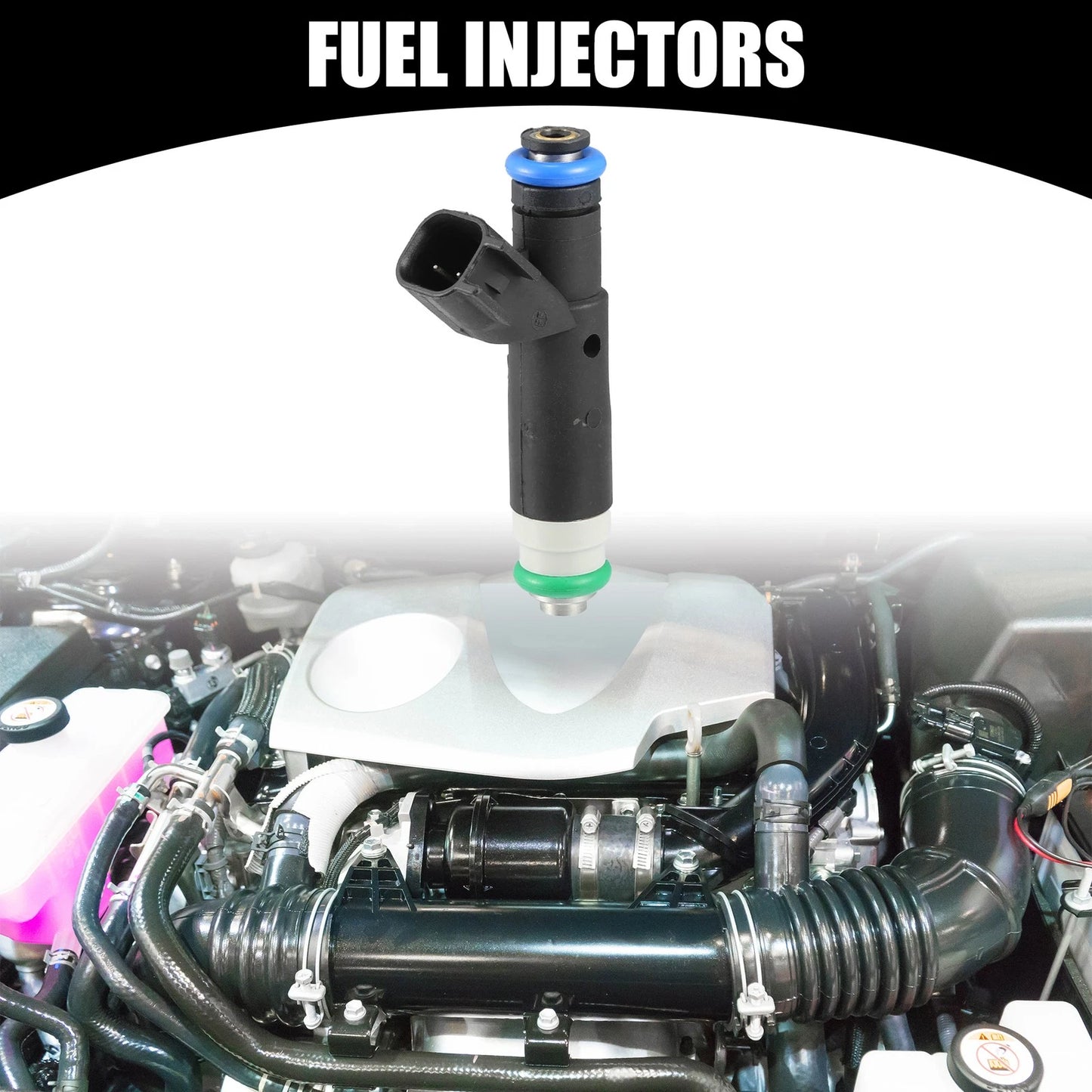 1 Pcs Fuel Injector for Ford F-150 (2004–2008) Metal Black