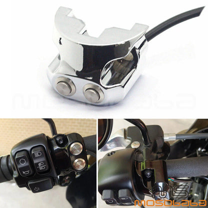 Chrome Air Ride Suspension Control Handlebar Switch for Harley Dyna Softail (2006-2023)