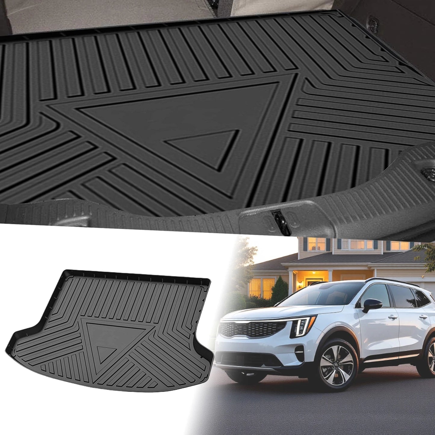 Flat Face Cargo Liner Rear Trunk Mat for Kia Seltos (2020–2021) TPE