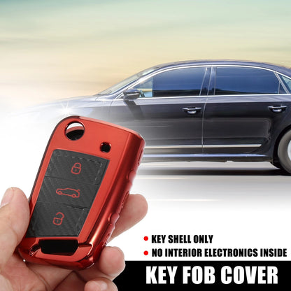 1 Pcs TPU Key Fob Cover 3 Button for VW Passat Jetta MK1 MK6 (2000–2023)