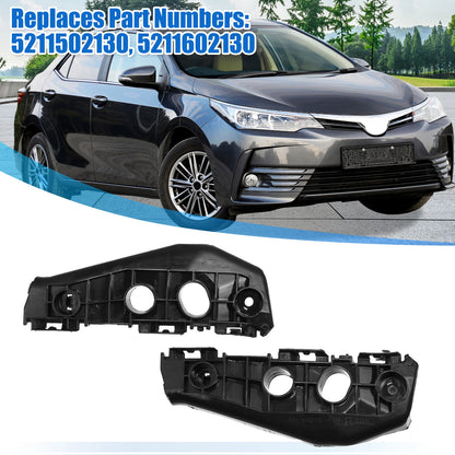 Set of 2 Front Bumper Mounting Support Brackets 5211502130 for Toyota Corolla (2009–2011)