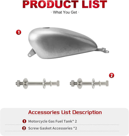 3.8 Gallon Fuel Gas Tank for Harley Sportster XL883 XL1200 (2007-2023)