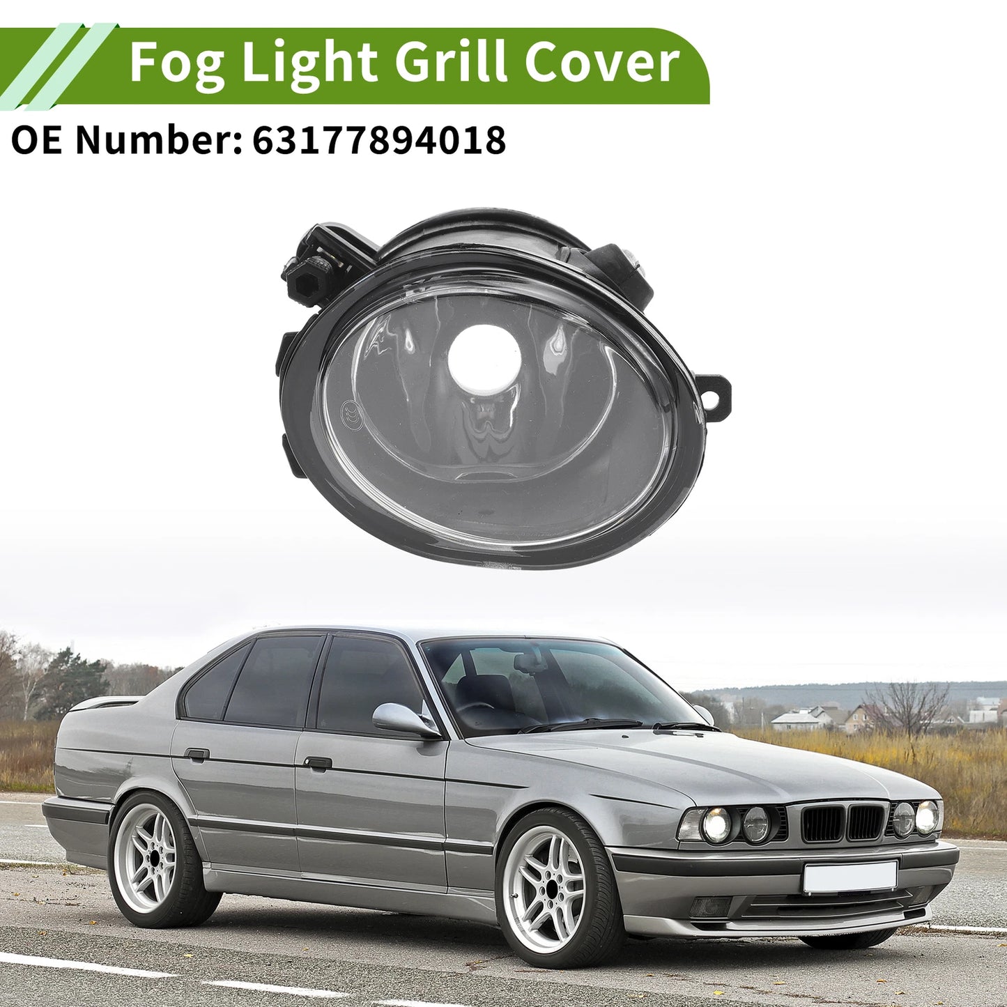 1 Pc Right Fog Light Grill for BMW M5 (2001–2006) No. 63177894018 Clear