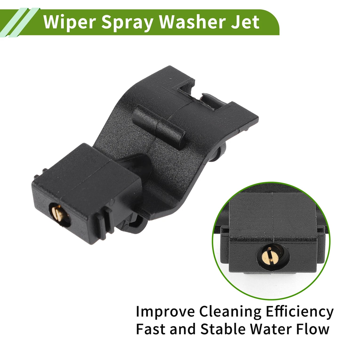Set of 1 Windshield Washer Nozzle with Hose Connector for Toyota (No. 8538112300)