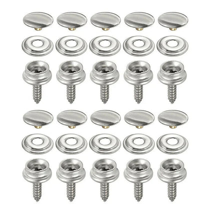 30pcs Screw Kit Snap Fastener Stainless Steel