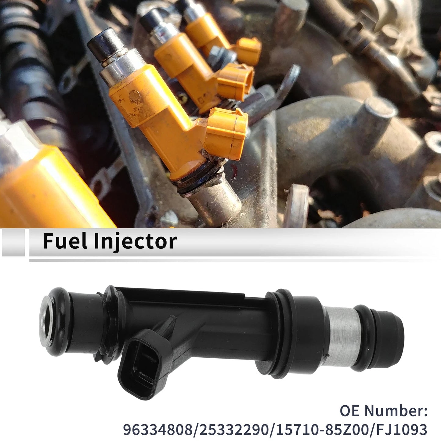 Fuel Injector No. 96334808 for Suzuki Reno 2.0L (2005–2008) 1 Pc Black