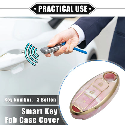 3X Key Fob Cover Case for Nissan Serena (2016–2023) TPU Pink