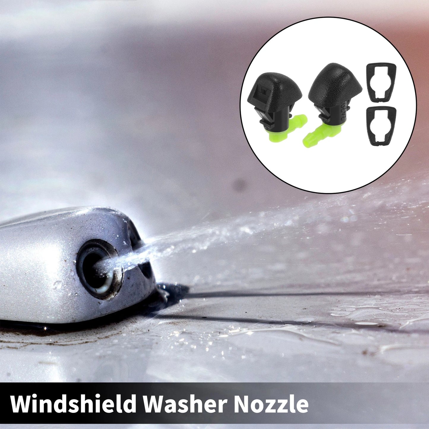 2Pcs Front Windshield Washer Nozzle for Honda Odyssey (2011–2017) No. 76810SZAA01ZA