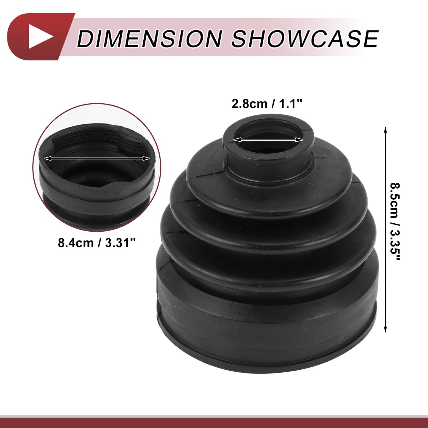 Inner CV Joint Boot Kit w/ Clamps for Honda Ridgeline (2008–2014) No.44017STXA01