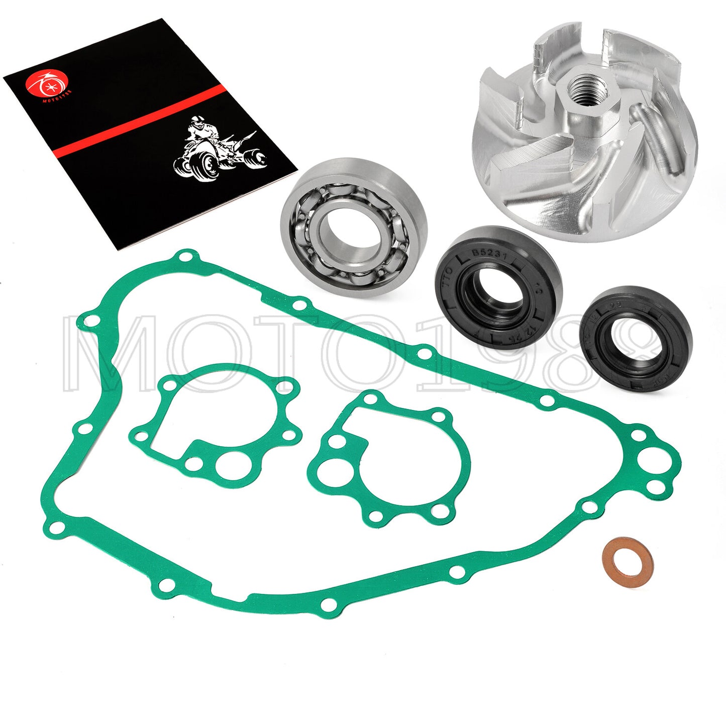 Water Pump Impeller Gasket Seal Rebuild Kit for Honda CR250 (2002–2007)