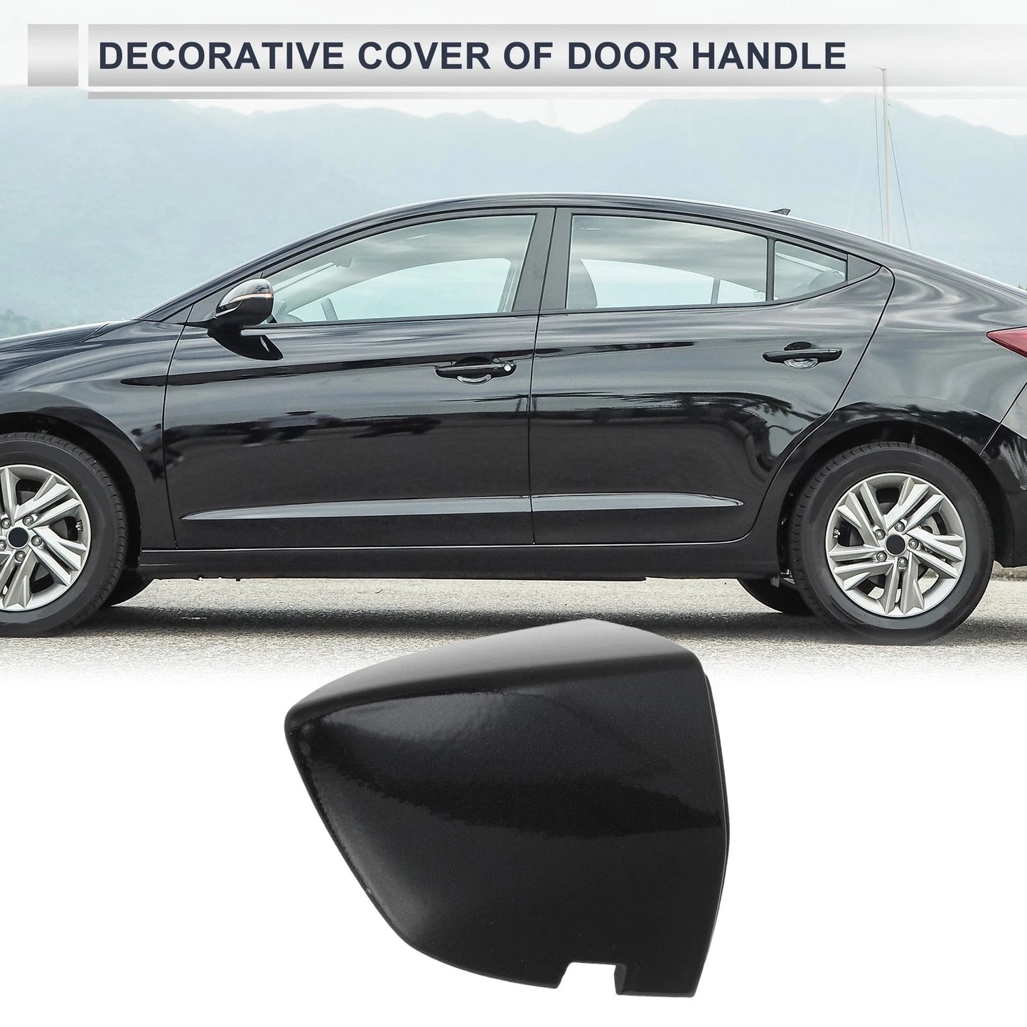 Front Right Door Handle Lock Cylinder Cover for Volkswagen Sagitta (2019–2021) Black