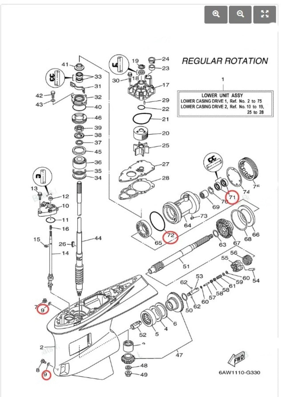 Lower Unit Oil Seal for Yamaha F300 F350 (2000–2023)
