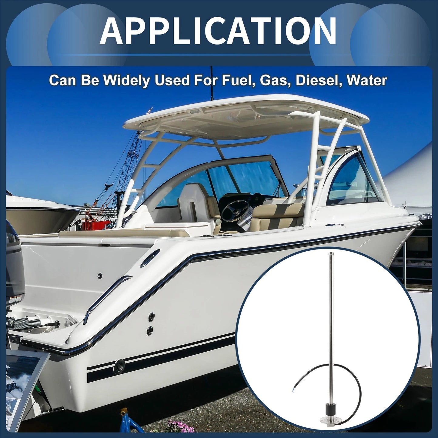 Fuel Sending Unit and Gauge Kit 240-33 Ohm for Boat Car Truck (550mm)