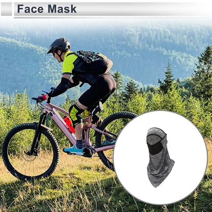 Half Pack Triangle Towel UV Face Shield Polyester Filter Grey Melange