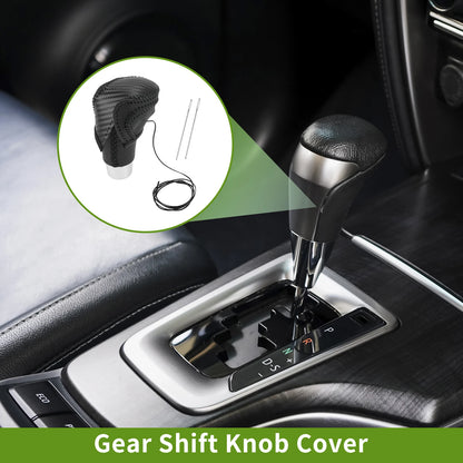 1Pc Gear Shift Knob Cover for Toyota CH-R (2018–2022) Black Carbon Fiber
