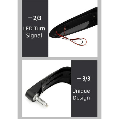With LED Light ABS Handguard 15-22mm Handlebar Protector