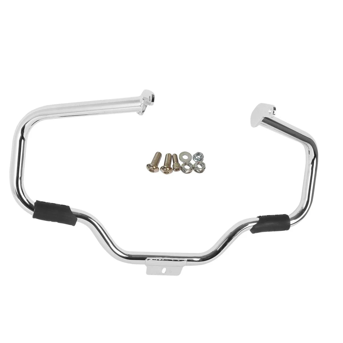 Chrome/Black Mustache Highway Engine Guard Crash Bar for Harley Softail (00-17)