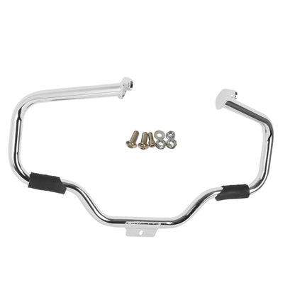 Chrome/Black Mustache Highway Engine Guard Crash Bar for Harley Softail (00-17)